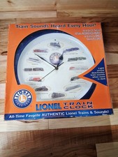 Vintage New In Box Lionel Train Sounds Every Hour Wall Hanging Clock picture
