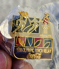 Coca-Cola Atlanta 1996 Olympic Torch Relay Olympics Pinback Pin picture