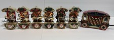 1992 Mr Christmas Holiday Carousel Music Cart and 6 Moving Horses- Works Great picture