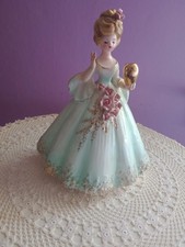 Josef Originals Figurine - GIRL WITH WEDDING GIFT - Romance Series - Vintage picture