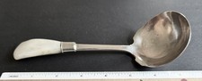 Standard S.P. Co (Silver Plate Co) Ladle Spoon w/ Mother-of-Pearl Hamdle 7