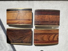 Lot Of 4 Kenneth Reid Wood western Brass Belt Buckles picture