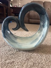 Three Hands 11.25 Inch Ceramic Sculpture (Blue) **MINT**** picture