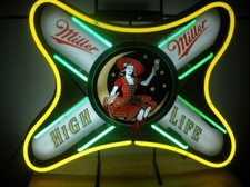 US STOCK Miller High Life Girl Miller Lite Beer 20