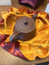 Yixing Zisha Purple Clay Teapot Handmade Chinese Gongfu Tea Boxed Rare picture