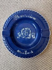 Vintage ‘60’s Fontainebleau Hotel Miami Beach Florida Blue Ceramic 5.25” Ashtray picture
