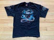 HARLEY DAVIDSON ZION WASHINGTON UTAH T-SHIRT POKER SKULL MENS LARGE HANES USA picture