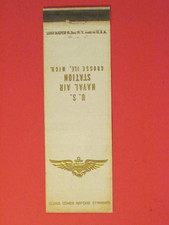 U.S. Naval Air Station Matchbook Cover - Grosse ILE, MICH. (L1) picture