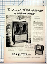 1940s RCA Victor Fairfield TV Vintage Magazine Ad Television Ephemera picture