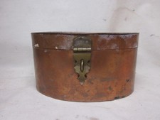 as-is vintage copper container brass latch hinged box *PLEASE NOTE: offset top picture