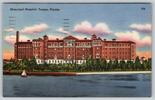 Municipal Hospital, Tampa, Florida T74 c1950s Linen Vintage Postcard picture