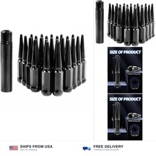 M14x1.5 24 Pcs Spike Lug Nuts with 1 Socket Key | Fit F150 Silverado Ram 1500... picture
