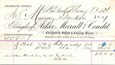 AS Murray Crocker Merrall & Condit 1884 NY Antique Letterhead Billhead TC18 picture