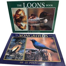 The Loons and The Songbirds A Book of 21 Glossy Postcards Lot of 2 Vintage 1996 picture