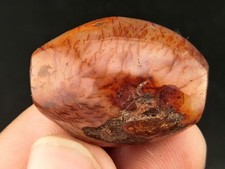 Large Ancient Carnelian Stone Dzi Bead over 2000 Years Old agate beads picture