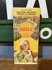 1933 Shell Road Map: Delaware Maryland Virginia W Virginia USED picture