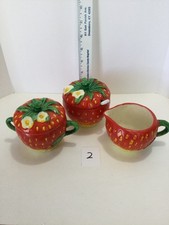 VTG Rossetti Strawberry Sugar - Creamer - Jam Jar Set picture