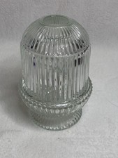 Homco Vintage Stamped Ribbed Clear Glass Tea Fairy Lamp Princess Light picture