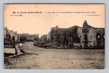 France- Paris Gambetta Street After WWI Bombing Old Card View Vintage Postcard picture