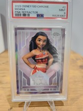 2023 Topps Chrome Disney 100 Moana #2 Pink Refractor /399 PSA 9 picture