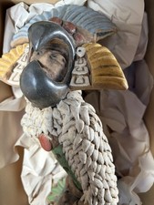 Handmade Aztec Warrior Flute with parrot beak very unique  picture