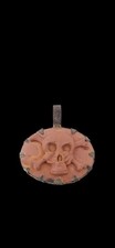 Antique Ww2 Era Central European Unique Europe 1940s Handmade Clay Pendant picture
