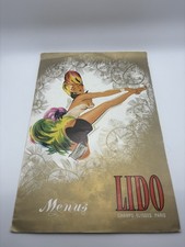 Vintage Lido Cabaret Menu Champs Elysees Paris France Showgirl Illustration picture