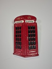 London Travel Souvenir Fridge Magnet 3-D Small Red Phone Booth picture