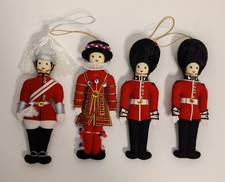 Lot of 4 St Nicolas Felt Ornaments British Royal Historic Beefeater Guardsman 6