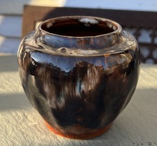 Antique Brush McCoy Brown and Tan Onyx Arts & Craft Period Pottery 4