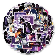 62Pcs Prince Sticker Pop Music Kawaii Waterproof Pack | Beige Purple picture