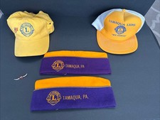 Vintage Hat Lot Tamaqua Pa Lions International picture