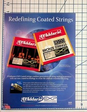 D'Addario EXP Coated Guitar Strings Print Ad Ephemera USA Music Brand picture
