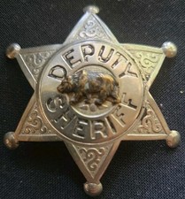 Antique Old West Cal Walking Bear, Deputy Sheriff. L.a. Rubber Stamp California. picture