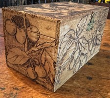Antique Jordan Marsh Co Pyrography/Wood Burning Box-with original tools picture