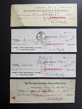 Orville Wright and Lorin Wright—Four Wright Family Checks, 1918–1944 picture