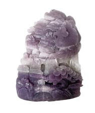 Stunning Purple Jade Landscape Intricate Crystal Carving picture