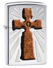 Zippo Ancient Cross High Polish Chrome 28801 picture