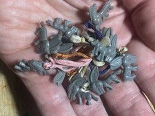 Vintage Lot of 12 Early 1900s Cracker Jack Celluloid Prize Charms - Gray Donkey picture