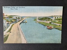 Washington Bridge  & Speedway New York Harlem River Postcard c.1907-1915 picture