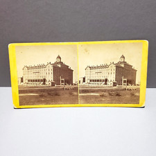 Chicago Stereoview  Union Stock Yards Transit House Hotel Early View c.1860's picture