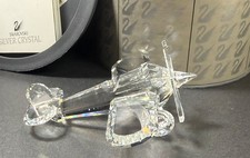 Swarovski Silver Crystal Airplane Figurine 7473NR000002 Original Box COA Retired picture