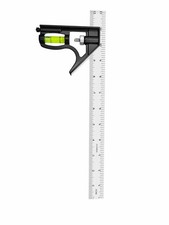 Ryqoru 12-Inch Combination Square, Metric & Imperial, Etched 1/16 in & Black  picture