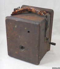 Antique Kellogg Magneto Crank Wall Carry Phone Box picture