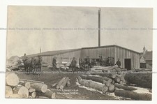 Inman Northrup Lumber saw mill Manton, Michigan; history photo postcard RPPC picture