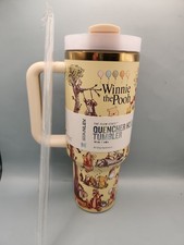 NEW Stanley Winne The Pooh 40oz Tumbler Pale Yellow Straw, Handle picture