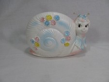 VINTAGE NAPCO SNAIL PLANTER BABY NURSERY MCM KITSCH  ANTHROPOMORPHIC RARE picture