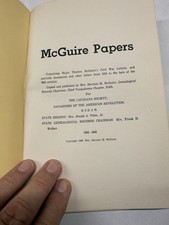 McGuire Papers 1966 Civil War Letters Louisiana DAR Confederate Genealogy  picture
