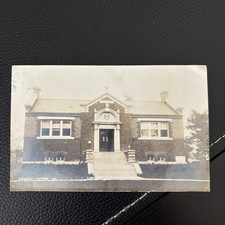 RPPC Photo Postcard Tipton Iowa View of Library Building Early 1900's picture