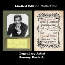 SAMMY DAVIS JR Legends Photo Card Art Collectible Original Design Facsimile Auto picture